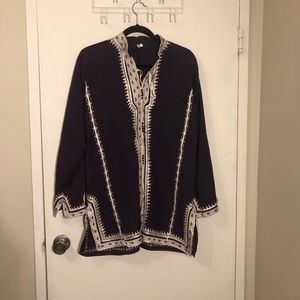 Dark Purple Moroccan Tunique Set